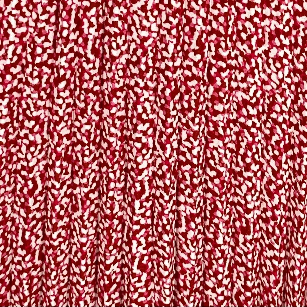 Vince Camuto Pleated Red Midi Skirt Size XXL